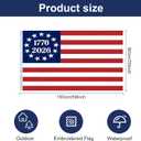 Betsy Ross Embroidered Flag 1776-2026, 250th USA Anniversary Flag, 3x5 ft, USA Embroidered Outdoor Flags, 250th Years American Flag Heavy Duty with 2 Brass Grommets