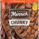 Merrick Chunky Grain Free Premium And Wholesome Canned Dog Food, Real Meat Big Texas Steak Tips Dinner - (Pack of 12) 12 ct. Cans