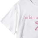 Girl's Bow Graphic Tees Crew Neck Short Sleeve Summer T Shirts Preppy Cute Clothes for Girls