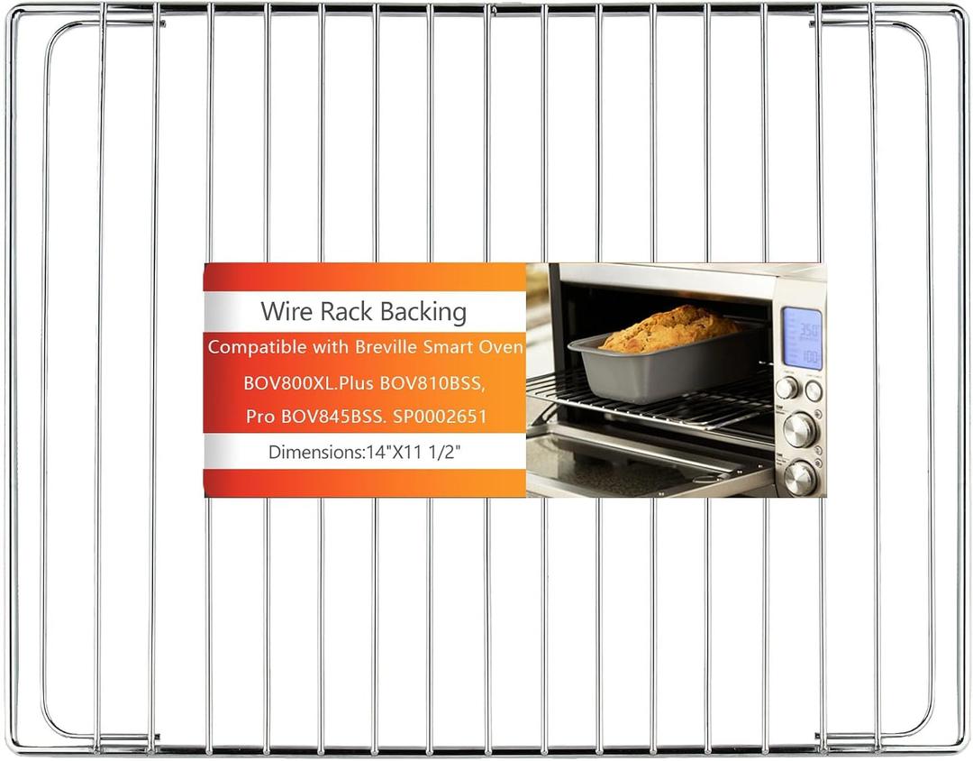 Stainless Steel Oven Rack for Breville Smart Oven BOV800XL, Plus BOV810BSS, Pro BOV845BSS. SP0002651, Oven Racks Replacements, Cooling Racks for Cooking and Baking