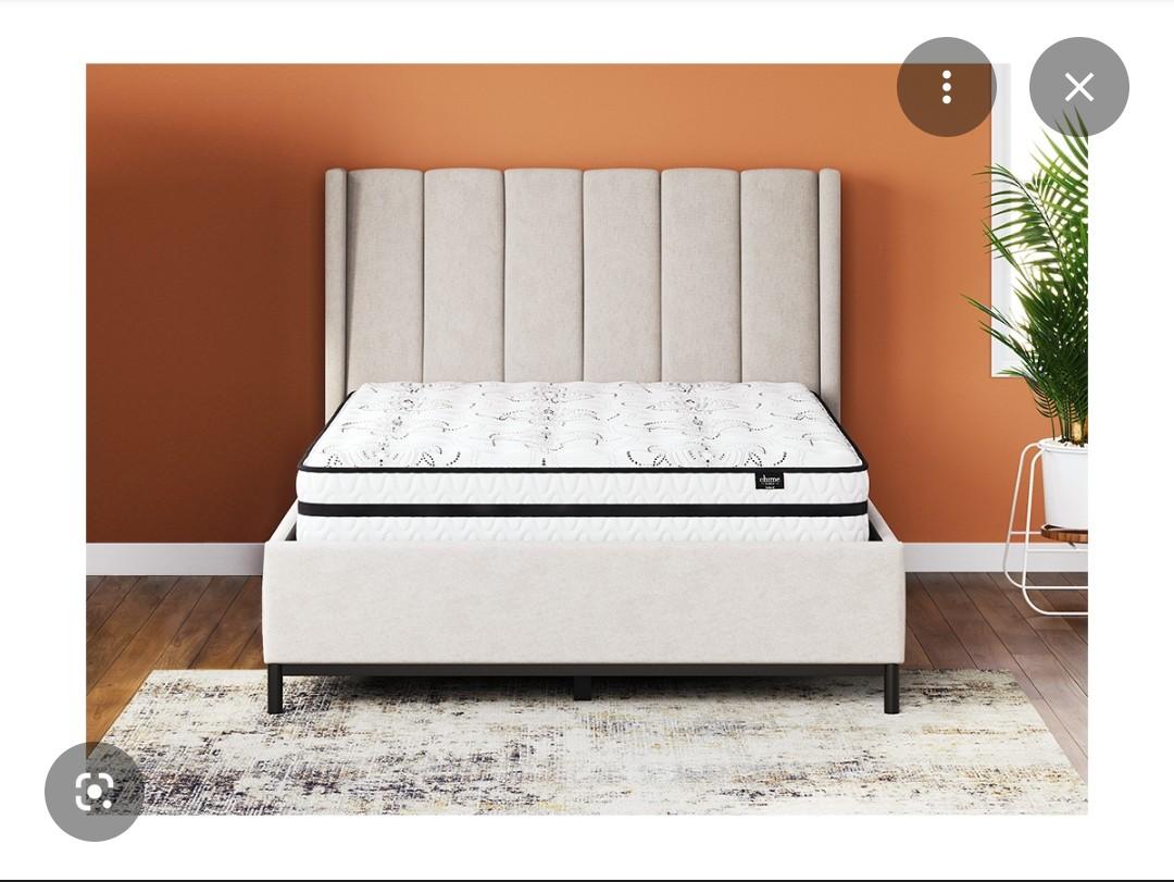 Signature Design by Ashley Twin Size Chime 10 Inch Medium Firm Hybrid Mattress with Cooling Gel Memory Foam for Pressure Relief, Fiberglass Free, Mattress In A Box