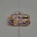 Selighting Colorful Flower Clutch Purse for Women Formal Evening Bag Beaded Pearl Purse for Wedding Prom Party Handbags
