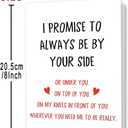 3 x Missonemi Funny Valentines Day Gifts for Him Her, Valentines Day Card for Men Women, Naughty Anniversary Birthday Card for Boyfriend Husband Fiance Girlfriend Wife Fiancee, I Promise to Always Be by Your Side