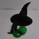 Halloween Witch Costume Set  Witch Hat, Green Claw Gloves & Glasses  4pcs Dress-Up Kit for Cosplay & Party Fun