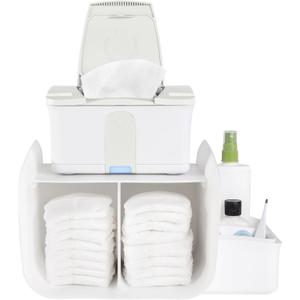 Ubbi Tabletop Diaper Caddy, Diaper Storage, Caddy Organizer, Stores Baby Diapers, Wipes & Baby Accessories, White