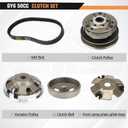 GY6 50cc Performance Clutch Kit, fit for GY6 50cc 4 Stroke 139QMB Engine Scooter ATV, include Front Clutch Assembly and Variator Assembly with 669 belt