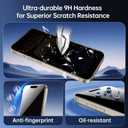 SYNCWIRE Privacy Screen Protector for iPhone 15 Pro 6.1''[2-Pack], Unbreakable True 28 Anti Spy Tempered Glass Saver Black [Easy Installation Frame] [9H Hardness] [Bubble Free] [Sensitive Touch]