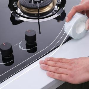 Clear Caulk Tape Self Adhesive Waterproof, Transparent Kitchen and Wall Sealing Tape, Bathroom Sealant Strip for Toilet, Bath Tub, Sink, Shower (Clear,1.5" x10.5Ft)