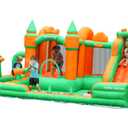 INFLATEBLE Bounce House with Slide for Kids Doctor Dolphin Theme Water Bounce House with Climbing Wall, Splash Pool & Ball Pit Wet & Dry Use, Outdoor & Indoor, Inflatefly