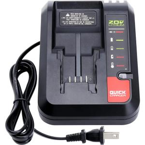 Elefly 20V Battery Charger PCC692L Compatible with Porter Cable 20V Lithium Battery PCC680L PCC685LP and Compatible with Black Decker 20V Battery LBXR20 LB2X4020
