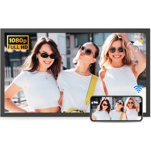 Large Digital-Picture-Frame 21.5" Smart Photo-Frame - 1920x1080 FHD IPS 1080P, 32GB, Screen Projection and Sync Screen, Auto Rotate, Share Photo Video via App or Email, Wall Mounted, Gifts for Mom Dad