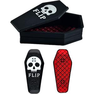 Magnetic Kickflip Fidget Slider Toy for Adults Mini Flip Fingerboard Skateboard with Storage Crat Portable,Office Desk Toys