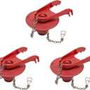 Fluidmaster 502CN3 PerforMAX Universal Water-Saving Long Life Toilet Flapper for 2-Inch Flush Valves, Adjustable Solid Frame Design, Easy Install, 3 Pack, Red, 3 Pack