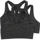 Hanes Women's Racerback Cotton T-Back Bralette (3 Pack) 2XL Black