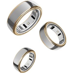 SURITCH 3 Pack Ring Cover for Oura Ring 4 & Oura Ring Gen 3 Horizon/Heritage, Ultra-Thin Anti-Yellow Transparent Ring Protector TPU Case for Oura Size 8/9, Support Charging with Cover on - Gold
