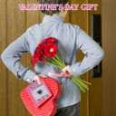 24Pack Valentines Day Cards for Kids School, Valentines Day Gifts For Kids Classroom with Heart Gemstones, Valentine Rock Crystal Exchange Gift Party Favor for Girls Boys School Class