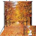 Autumn Forest Backdrop for Photography Fall Landscape Leaves Trees Vivid Nature Scene Thanksgiving Party Decorations Background Kids Adult Portrait Photography Supplies