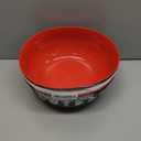 AUECOOME 6 Pieces halloween bowls for candy large - Plastic Trick or Treat Bowls, Reusable Serving plastic bowl for Halloween Party Supplies (Black White Red)