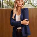 GRACE KARIN Blazer for Women Business Casual, Long Sleeve Sweater Blazers 2025, Knit Office Work Outfits (X-Large, Navy Blue)