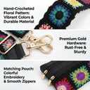 SCINYMC Phone Lanyard Crossbody with Zipper Pouch, Adjustable Phone Strap with Detachable Wallet/Wrist, Holds Multiple Cards & Cash, Clip and Go Strap Women/Teacher Gift for All Phone, Embroidered