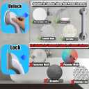 Grab Bars for Shower Handle Shower Grab Bars for Seniors Safety 2 Pcs 16.18 Inch Elderly Suction Cup Bathtubs and Showers Toilet Handles for Elderly Safety Walls Bathroom Tub Handles Hand Rail
