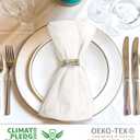 Urban Villa Cloth Napkins 100% Cotton Highly Absorbent Washable Durable Reusable Premium Dinner Napkins Ideal for Gifts for Mothers Day Hotel Farmhouse Parties - Ivory (18" x 18", Set of 12)