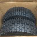 13x5.00-6 Tire and Wheel, Set of 2 Rubber Pneumatic Riding Lawn Mower Tires, Heavy Duty Lawn Mower Wheels with 3/4" Bushings and 6.6" Centered Hub, Tractor & Lawnmower Tires