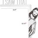2 x Jesus I Saw That Wooden Door Frame Door Decorations Decor Wall Stickers 8.49" X 7.1"