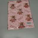 2 x WRAPLULU Valentine's Day Wrapping Paper - 4 Jumbo Sheets, 28 * 40 Inches - Pink Gift Wrap with Cute Highland Cow, Hearts, Bow, Candy and 'XOXO', Perfect for Valentines Couples Girlfriend Boyfriend