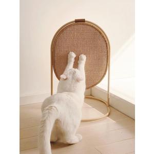 MS!MAKE SURE Cat Scratching Post, Three Modes Cat Scratcher, Cat Scratch Furniture Protector, Vertical/Horizontal/Side Table, Replaceable Sisal Scratch Pad for Indoor Cats - Yellow