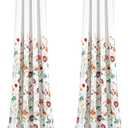 Lush Decor Clarissa Floral Light Filtering WindowCurtain Panel Pair, 52" X 95" and 104" x 95", Turquoise & Tangerine