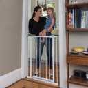 Summer Infant Everywhere Extra Tall & Extra Wide Pet and Baby Gate, 28.75" - 39.75" Wide, 36" Tall, Pressure and Hardware Mounted, Install In-Between Rooms, Doorways and Stairways - White Metal