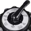 2" Top Mount 6-Position Multiport Valve # SP071621 Compatible with Hayward Pro Series Sand Filter S310T2, S270T2, S360T2, Clamp Style, Black, 2" FIP