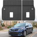 Custom for 2011-2020 Toyota Sienna Rear Seat Backrest Mats All Weather TPE Protection Mat Accessories (for 2011-2020 Toyota Sienna Backrest Mats)