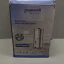 Purewell 8-Stage 0.01m Ultra-Filtration Water Filter System, 304 Stainless Steel Countertop System with 4 Filters, Metal Water Level Spigot and Stand, Reduce Fluoride and Chlorine, 2.25G, PW-OB-CF (Silver)