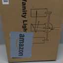 Bathroom Light Fixtures, 3-Light Brass Vanity Light, Black Bathroom Lights Over Mirror with Clear Glass Shade, Wall Sconces for Mirror Bedroom Living Room Hallway