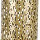 Metal Round Umbrella Stand Rack,Free Standing Umbrella Holder Bin, Canes Walking Sticks Holder for Entryway, Home, Office, Gold (1 Pack-Round)