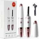 Heated Eyelash Curler, Fast Heat up Within 10s, 24 Hours Long Lasting, Rechargeable Electric Eyelash Curler, Temperature Control, Mini Lash Curler Safe Anti-Burn Eyelash Curle, with LED Display-White