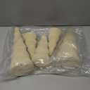 5 Pieces Christmas Velvet Trees Set Modern Christmas Decor 4 Szies Christmas Velvet Cone Trees Table Decoration Winter Decoration for Entryway Mantle Farmhouse (Creamy White)