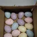 Waipfaru 16 Pcs Easter Eggs, Plastic Easter Decorations, Speckled Easter Table Decor, Easter Centerpiece Table Decorations for Indoor Outdoor Home Vase Filler Basket Spring Party DIY(Pastel Colors) (Blue, Yellow, Purple, Pink)