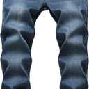 GUNLIRE Men's Thermal Fleece Lined Jeans Winter Slim Fit Thicken Stretch Warm Denim Pants