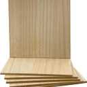 6 Pack MDF Wood Boards 10"x10"-1/4th inch Thick Wooden Planks, Double Sided Veneered MDF Sheet for Homemade DIY Crafts