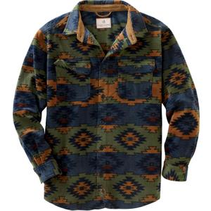 Legendary Whitetails Men's Long Sleeve Fleece Button Up Shirt Casual Fit Thick Heavyweight (Large - Asphalt Ridge)