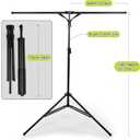 CozyNova Shopping Bag Rack: Adjustable Height & Base, Premium Metal Display Stand for Stores & Malls, Holds Up to 50lbs, Foldable & Space-Saving Design