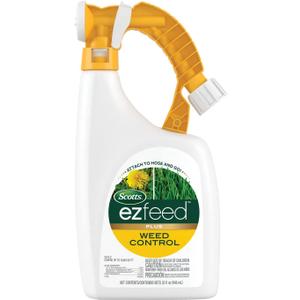 Scotts EZ Feed Plus Weed Control: Use on Northern and Southern Lawns, Fertilizes, Kills Clover, Dandelion, Ground Ivy, 32 oz.