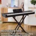 Digital Piano 88 key Semi Weighted Keyboard With X Stand & Sustain Pedal, Full-Size Beginner Electric Piano For Bluetooth, Headphone Mode, USB-MIDI