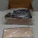 Dipanist 2Pack Pullman Loaf Pans with Lids  2.2 LB & 1 LB Dough Capacity, Non-Stick Carbon Steel Bread Pans for Homemade Sandwich and Sourdough Bread, Corrugated Toast Mold (Gold & Black)