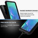 LOVE MEI Military Rugged Case for Samsung Galaxy S21 Fe, with Tempered Glass Screen Protector, Shockproof Dustproof Scratch Proof Hybrid Metal and Silicone Gel Heavy Duty Full Body Cover Black