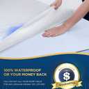 100% Waterproof Queen Mattress Protector Breathable Cooling 3D Air Fabric Mattress Cover Smooth Soft Hypoallergenic Noiseless Bed Cover Machine Washable Vinyl Free, 8-21'' Deep Pocket