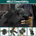 2 Pack 40 Angled Pistol Magazine Pouch Compatible MOLLE/Belt, Canted 9MM Mag Holder Easy Access, Universal Mag Holster for .40 Cal/ 45Acp S&W/Sig